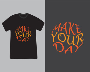 Vector Typography Style T-shirt design Unique Design template, black T-Shirt Design template