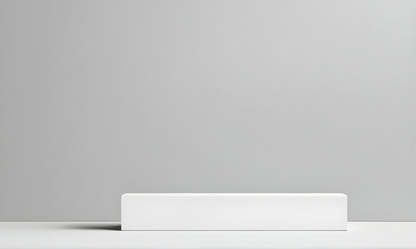 A light backdrop with podium for product presentations