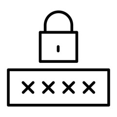 Outline Padlock icon