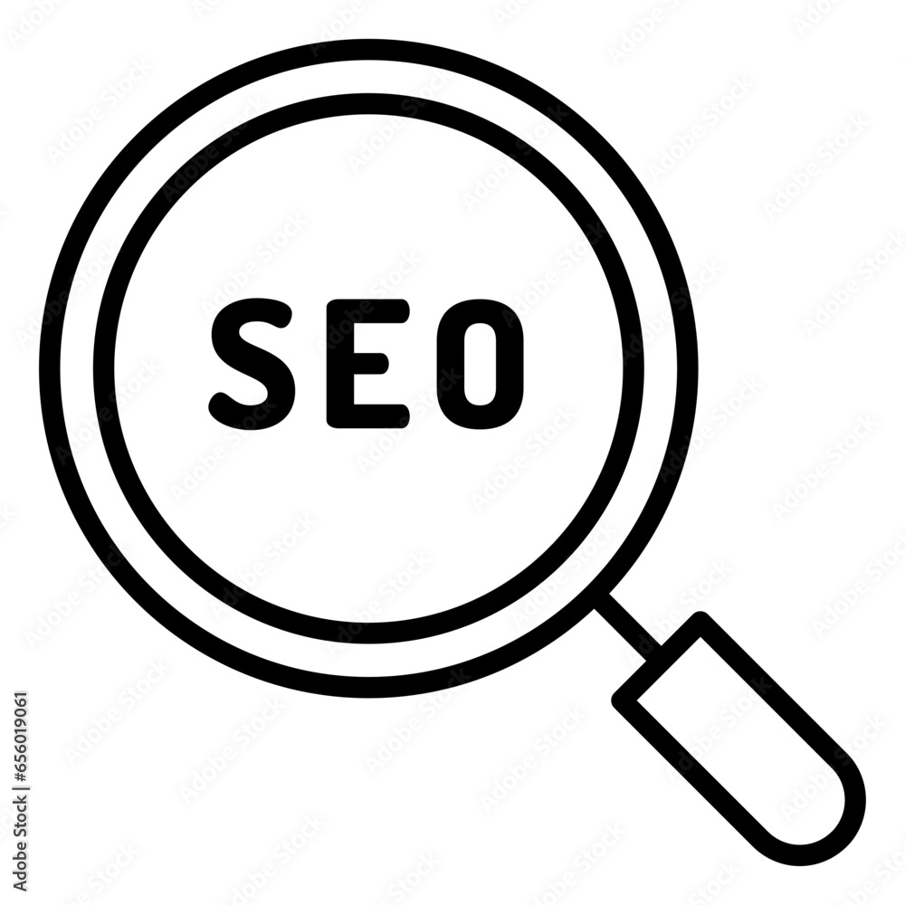 Sticker Outline Seo search icon