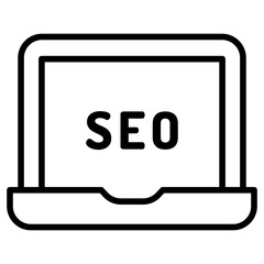 Outline Laptop Seo icon