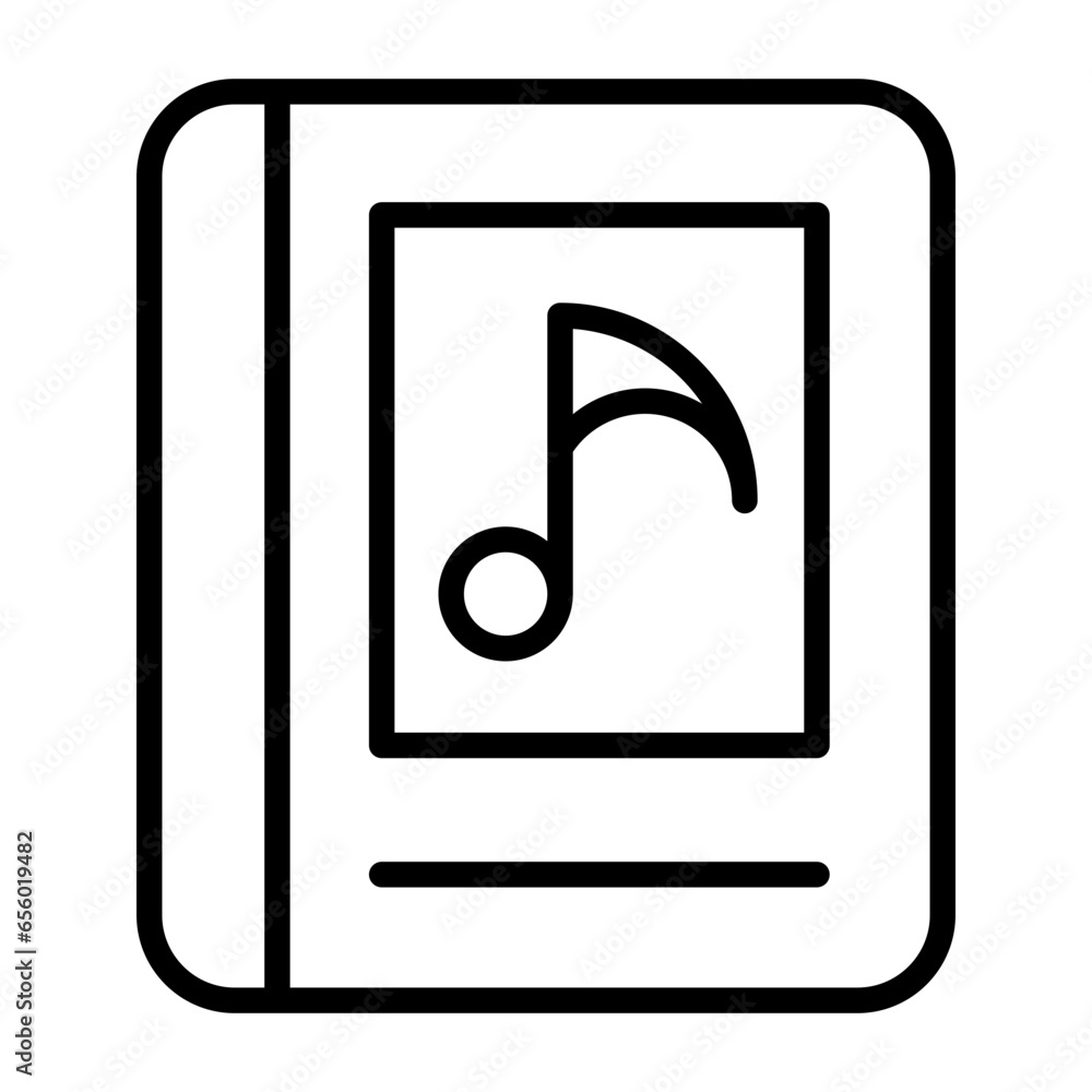 Sticker Outline Audio Book icon