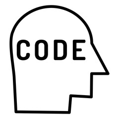 Outline Code Head icon
