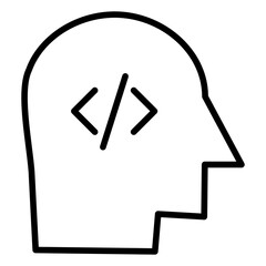 Outline Code Head icon
