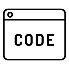 Outline Web Script icon