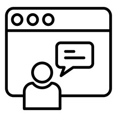 Outline Web User Chat icon