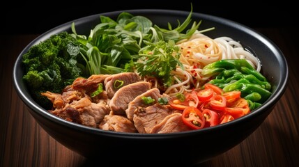 Fototapeta premium stir fried chicken with vegetables