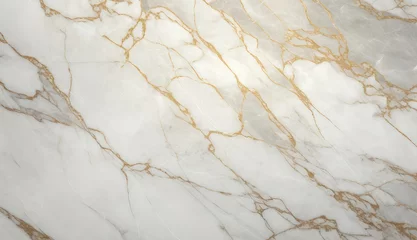 Fotobehang Background with a luxurious gold marble texture. Banner, invitation, wallpaper, headers, website, print ads, packaging design template with marbling texture. Copy space for text, advertising, message © CFK