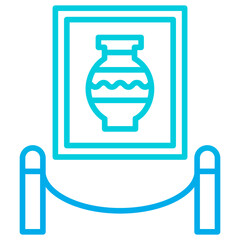 Outline gradient paint gallery icon