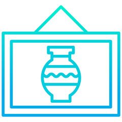 Outline gradient Museum Painting icon
