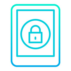 Outline gradient Tab Password icon