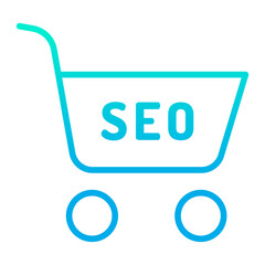 Outline gradient Seo Shopping icon