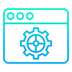 Outline gradient Web Settings icon