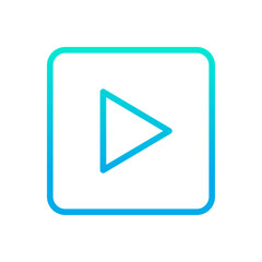Outline gradient Play icon
