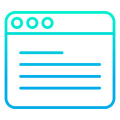 Obraz premium Outline gradient Web page icon
