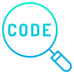 Outline gradient Search Script icon