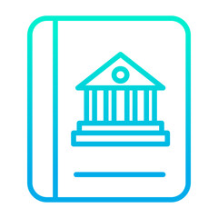 Outline gradient Museum Book icon