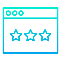 Outline gradient Browser Ranking icon