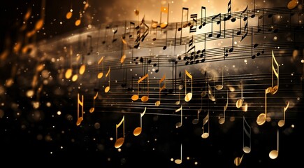 music background, musical wallpaper, abstract music background, hd music banner - obrazy, fototapety, plakaty