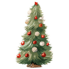 Christmas trees and decorations