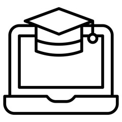 Outline Education Laptop icon