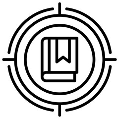 Outline Target Book icon