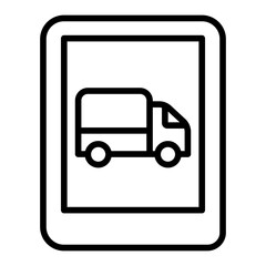 Outline Tab Truck icon