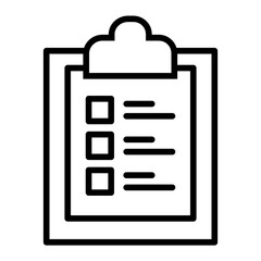 Outline Checklist Clipboard icon