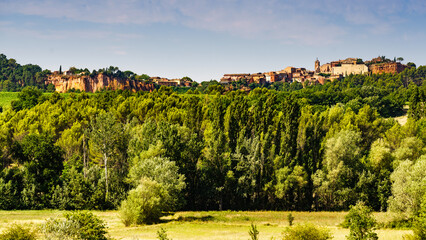 Red rocks in Roussillon, Provence France