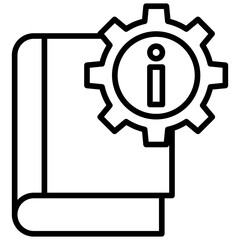 Outline Info book icon