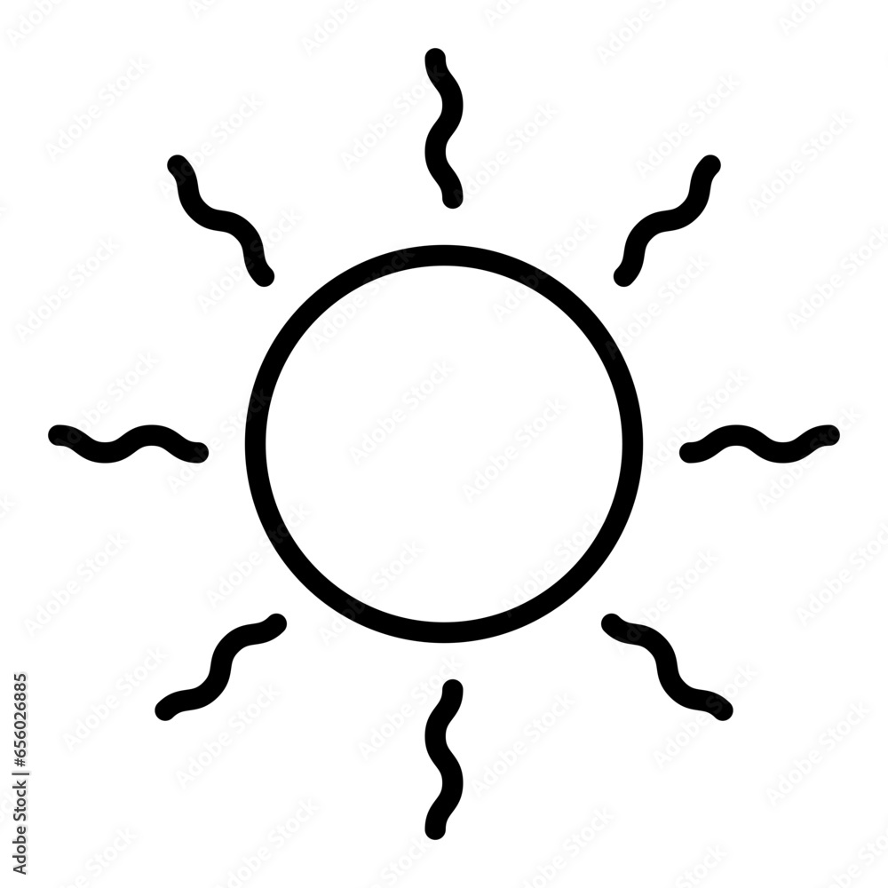 Canvas Prints outline sun icon