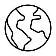 Outline Earth icon