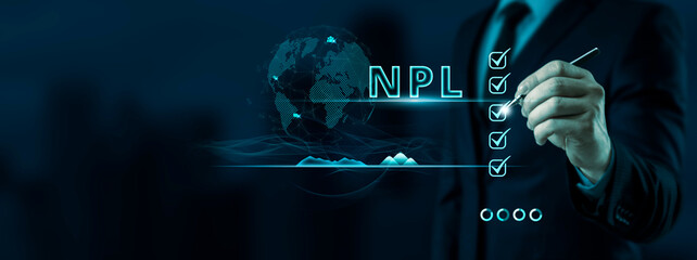 NLP Natural language processing concept. NLP to connect to global business networks. Leveraging Natural Language Processing to Connect to Global Business Networks - obrazy, fototapety, plakaty