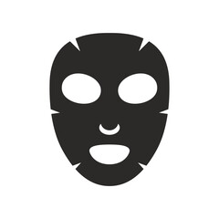 Fototapeta premium Facial sheet mask icon. Vector icon isolated on white background.