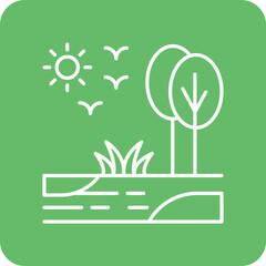 Lake Landscape Icon