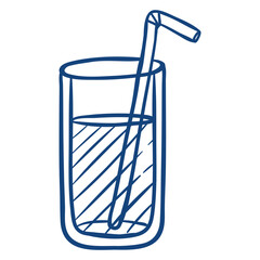 Cocktail. Hand drawn vector illustration © andrykay