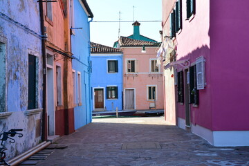 Fototapeta na wymiar Case colorate nella isola di Burano
