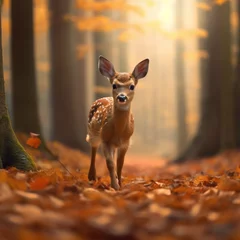 Gordijnen Gazelle in the forest © Samira