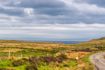 Fototapeta na wymiar isle of skye, scotland, spring landscape