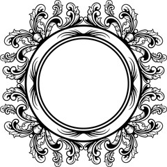 Classic circle ornament for weddings