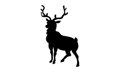 Deer icon flat style vector illustration.