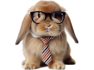 Student Mini Lop Bunny Transparent