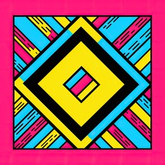 expressive graffiti neon artistic playful illustration design print geometric acid shapes style