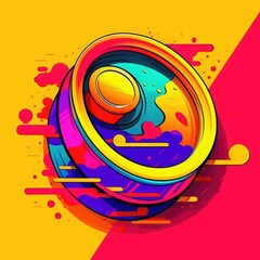 expressive graffiti neon artistic playful illustration design print geometric acid shapes style