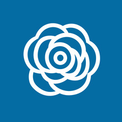 A beautiful rose vector art logo