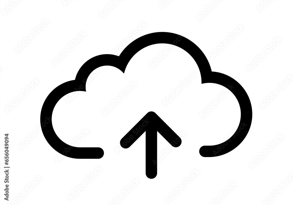 Poster upload vector icon, cloud storage symbol. modern, simple flat vector illustration for web site or mo