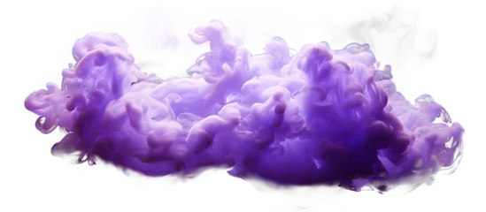 Foto op Canvas Flowing purple color smoke on transparent background. Generative AI © SRITE KHATUN
