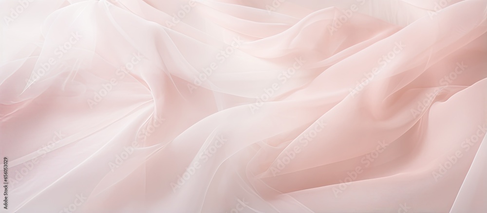 Poster soft elegant tulle fabric with delicate background texture for bridal design text space included