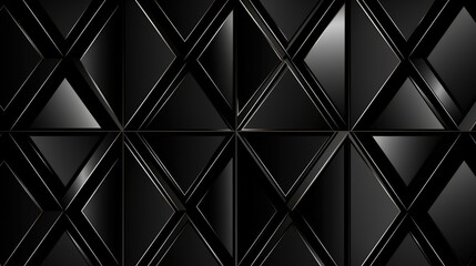 Obraz premium Modern black geometry abstract background. Dark Minimal Web banner in Geometric shape. Futuristic Design Illustration. Black Friday sale, Cyber Monday concept..