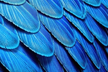 Blue Abstract Texture: Close-up Photography of Intricate Butterfly Wing Patterns, generative AI